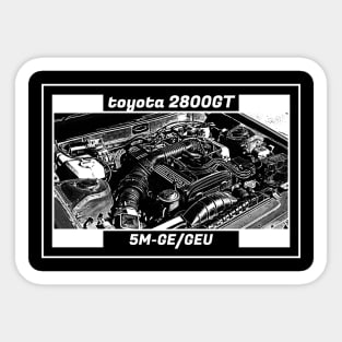 TOYOTA CELICA 2800GT A60 ENGINE (Black Version) Sticker